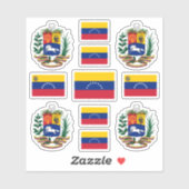 Sticker Symboles de l'État vénézuélien / blason et drapeau (Feuille)