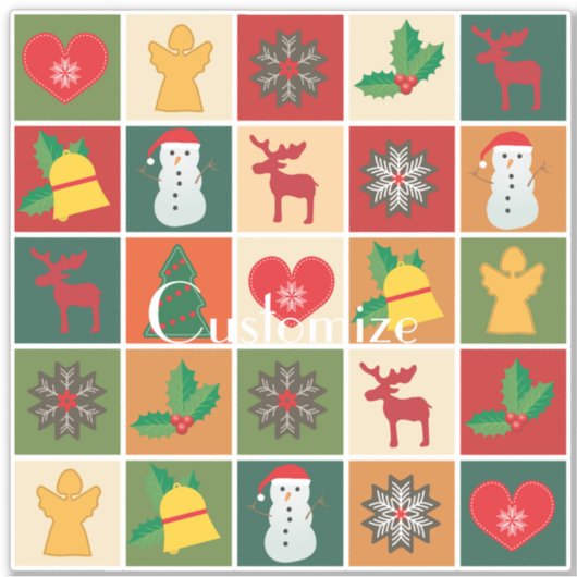Sticker Symboles de Noël Medley Art Thunder_Cove (Devant)