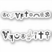 Sticker Symboles d'égalité d'acceptation 2 (Devant)