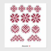 Sticker Symboles lettons anciens Sun Moon Star Jumis (Feuille)