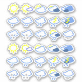 Sticker symboles météorologiques simples (Devant)