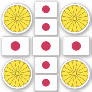 Sticker Symboles nationaux japonais / blason et drapeau