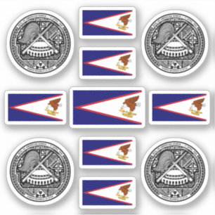 Sticker Symboles samoans / blason et drapeau