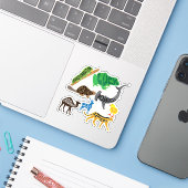 Sticker Symbolism of Animals (Ordinateur portable avec iPhone)