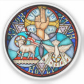 Sticker Symbolisme de la Sainte Trinité Vinyl catholique r (Devant)