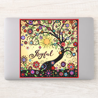 Sticker Sympa Arbre Whimsical Joyeux Un Mot