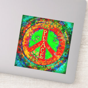 Sticker Sympathique Boho Floral de paix signe d'Inspirivit
