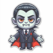 Sticker Sympathique personnage de dessin Vampire (Devant)