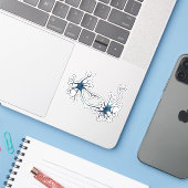 Sticker Synapse Entre Neurons, Neuroscience Neuron (Ordinateur portable avec iPhone)