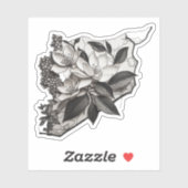 Sticker Syrie (Flowers Map) Botanique Design Documentation (Feuille)