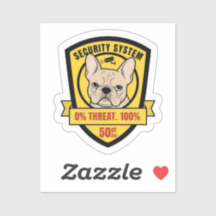 Sticker Système de sécurité Funny Frenchie Jugement de la 