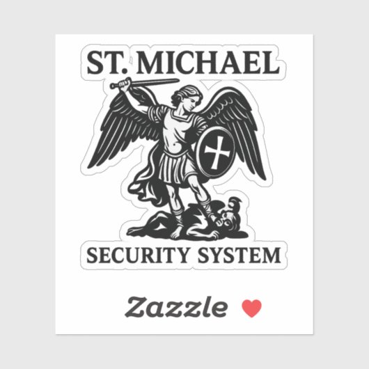 Sticker Système de sécurité St. Michael Religieux (Feuille)