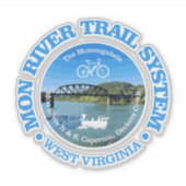 Sticker Système de sentiers de la rivière Mon (cyclisme c) (Devant)