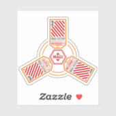 Sticker Système Magi Neon Genèse Evangelion (Feuille)