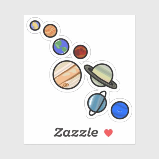 Sticker Système solaire (Feuille)