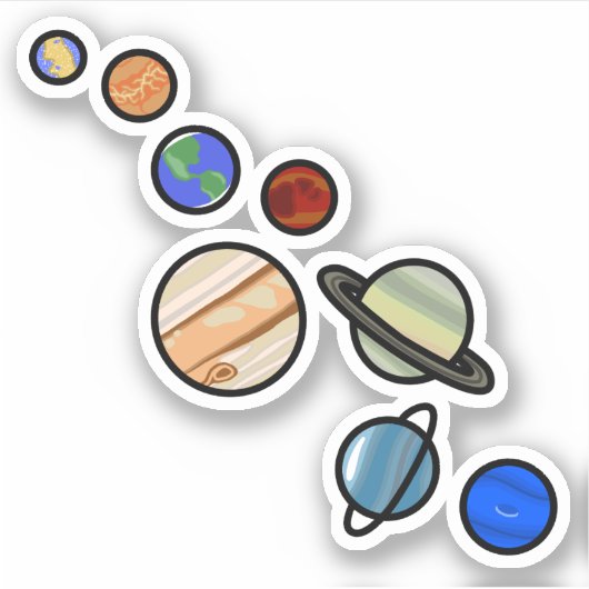 Sticker Système solaire (Devant)