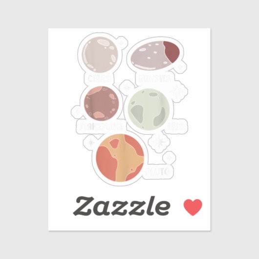 Sticker Système Solaire De L'Espace Extérieur Planète Nain (Feuille)