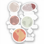 Sticker Système Solaire De L'Espace Extérieur Planète Nain (Recto)