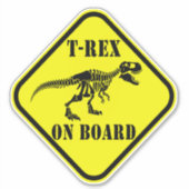 Sticker T-Rex à bord (Devant)