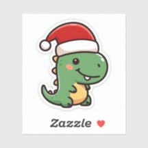Sticker T-Rex de Noël mignon