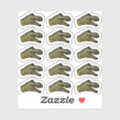 Sticker T-Rex Dinosaur Chef - Parti préhistorique Jurassiq (Feuille)
