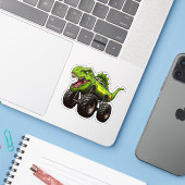 Sticker T-Rex Monster Truck  (Ordinateur portable avec iPhone)