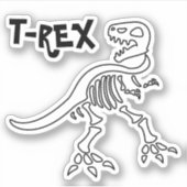 Sticker T-REX Squelette (Devant)