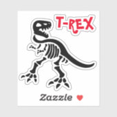 Sticker T-REX Squelette (Feuille)