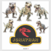 Sticker T-Rex Votre Partie Fournitures (Feuille)