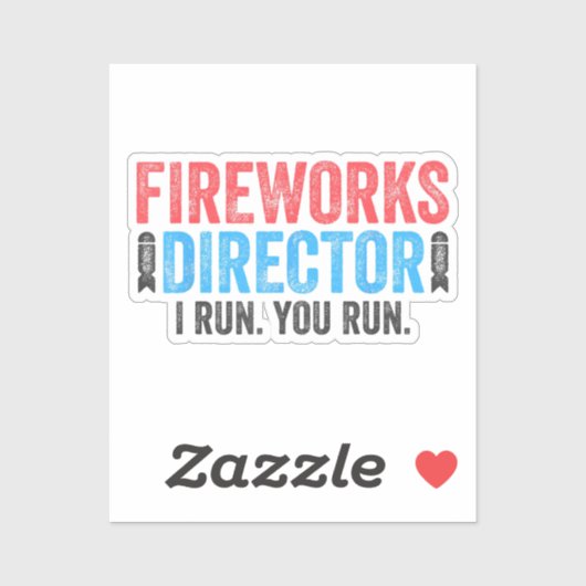 Sticker T-Shirt 4 juillet Directeur de Fireworks (Feuille)