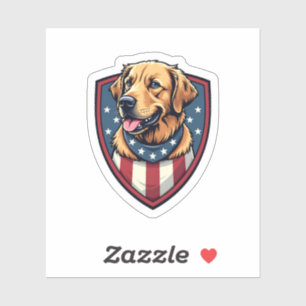 Sticker T-shirt avec gravure Golden Retriever Papa Chien P