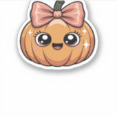 Sticker T-shirt citrouille classique kawaii (Devant)