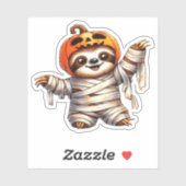 Sticker T-shirt classique de Sloth Mummy Halloween (Feuille)