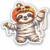 Sticker T-shirt classique de Sloth Mummy Halloween (Devant)
