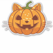 Sticker T-shirt classique Disco Cat Jack o'Lantern (Devant)
