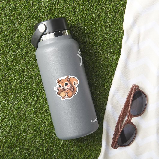 Sticker T-shirt classique écureuil d'automne (HydroFlask Insitu)