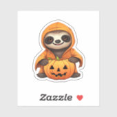Sticker T-shirt classique Halloween Slote Sloth (Feuille)