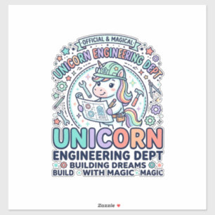 Sticker T-Shirt D de la Licorne Département d'Ingénierie T