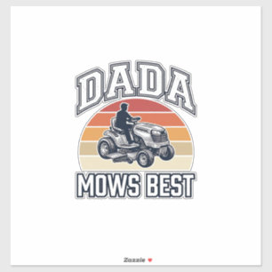 Sticker T-shirt Dada Mows Best conception de tondeuse à ga