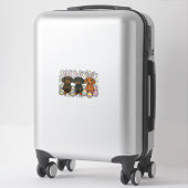Sticker T-Shirt de Pâques Teckel (Sur valise)