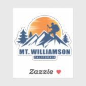 Sticker T-shirt de randonnée du Mont Williamson (Feuille)