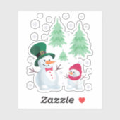Sticker T-shirt de Snowflakes (Feuille)