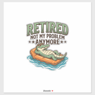 Sticker T-shirt de vacances d'alligator retiré pas mon pro