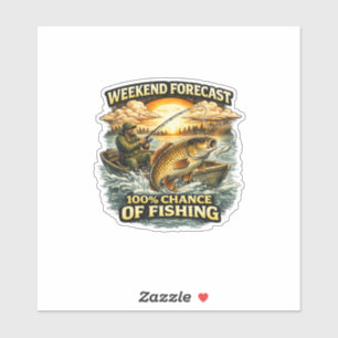 Sticker T-shirt drôle de pêche – Prévisions de week-end 10