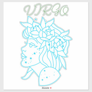 Sticker T-shirt élégant signe astrologique Vierge Cadeau d