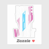 Sticker T-shirt Femboy Love Who You Want (Feuille)