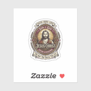 Sticker T-shirt graphique Jésus Antiques Heirloom Art chré