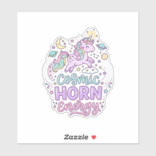 Sticker T-shirt graphique pastel mignon énergie corne cosm