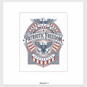 Sticker T-Shirt Graphique Vectoriel USA Foi Patriotique Av