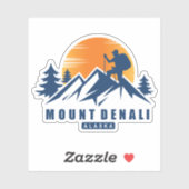 Sticker T-shirt Hike du Mont Denali (Feuille)